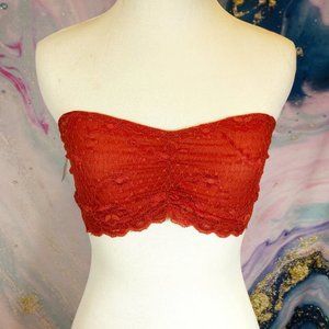 Intimately by FREE PEOPLE lace bralette in terracotta - burnt orange strapless